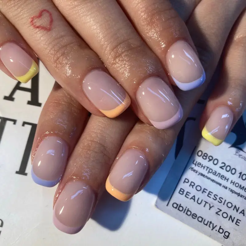 elegant pastel manicure in Sofia