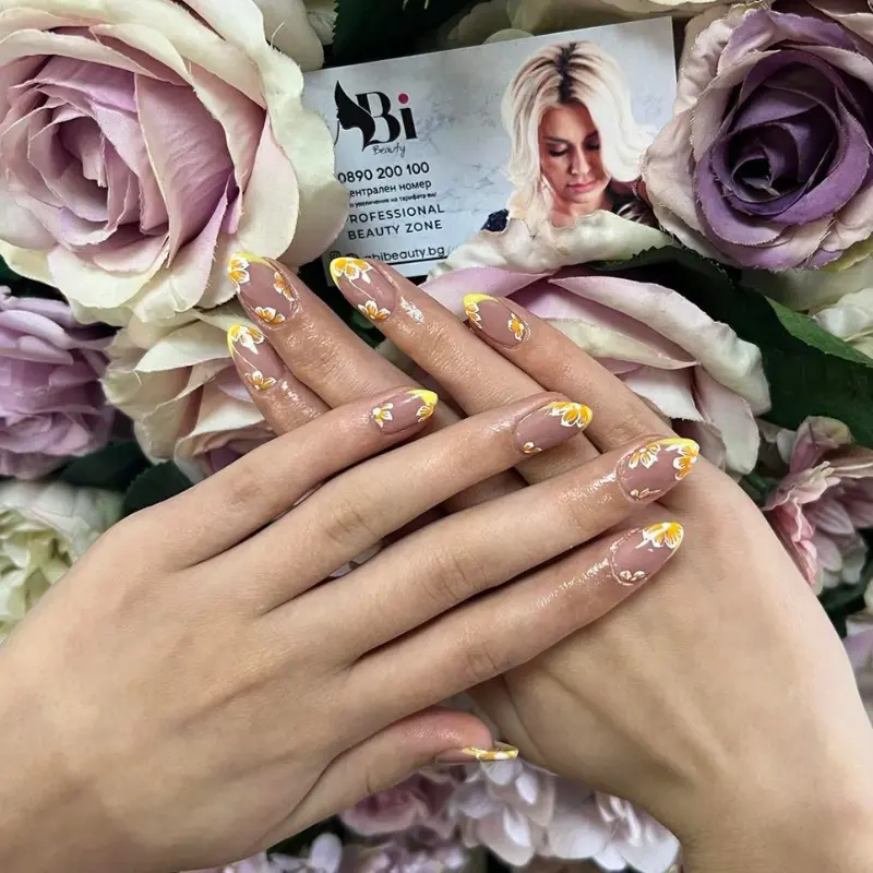glossy pastel manicure in Sofia