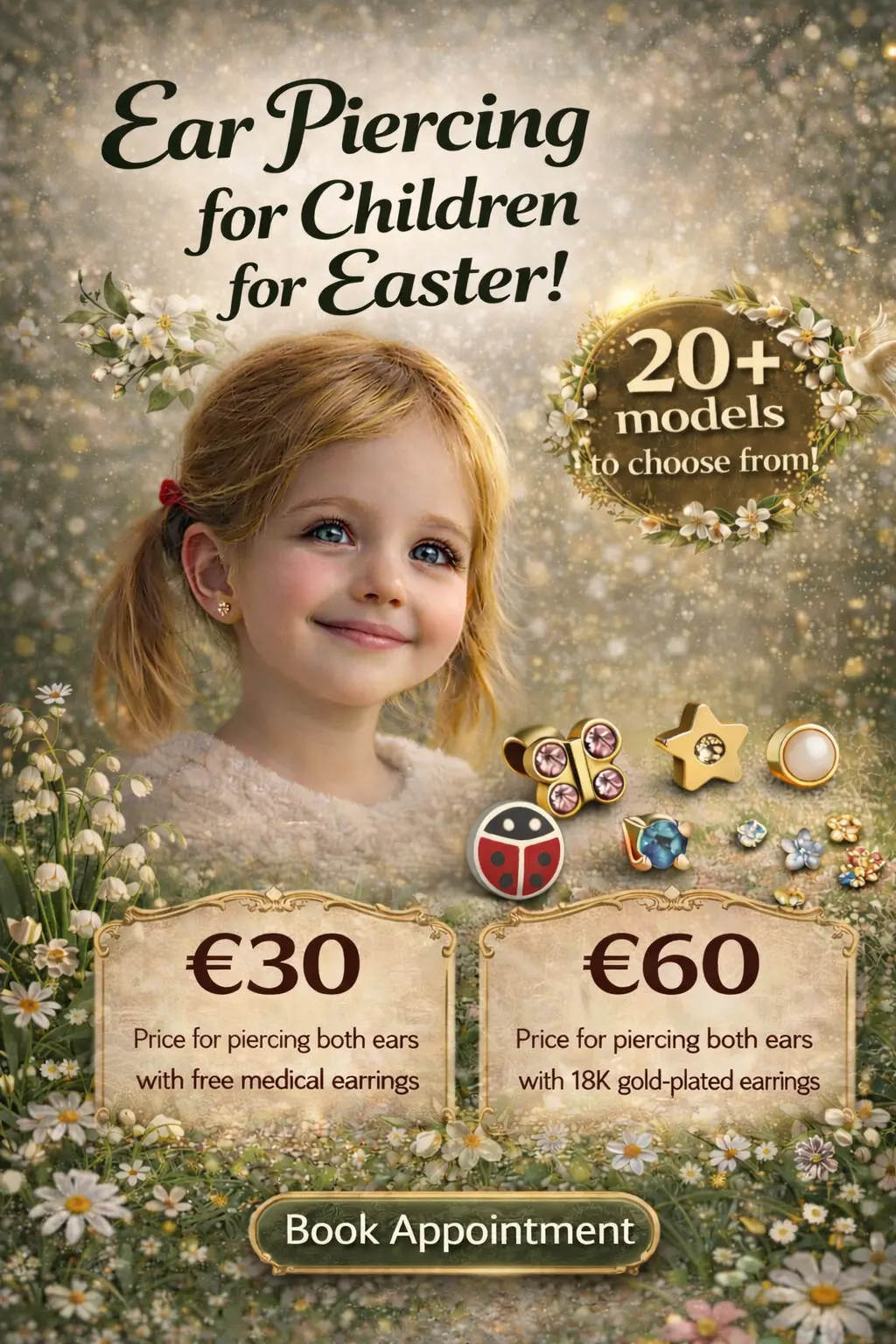 Ear piercing for kids in Sofia – safe procedure at Abi Beauty