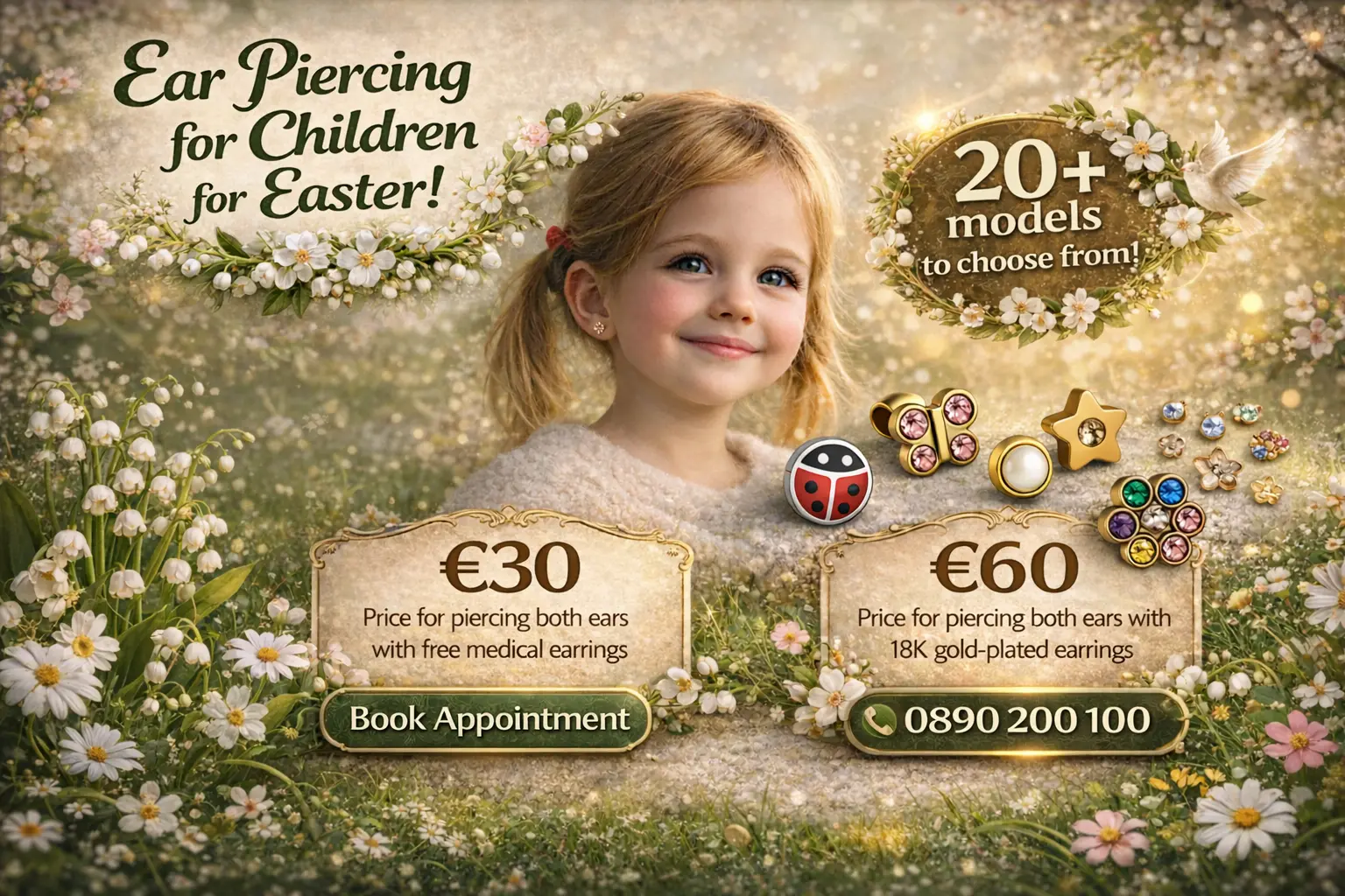 Professional ear piercing in Sofia at Abi Beauty