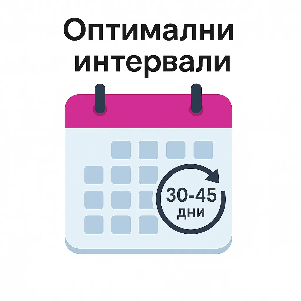 Оптимални интервали между процедури за лазерна епилация