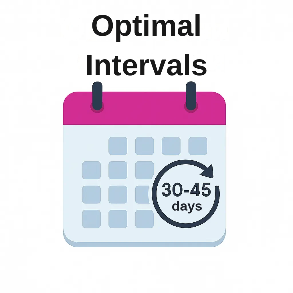 Optimal intervals between laser hair removal sessions