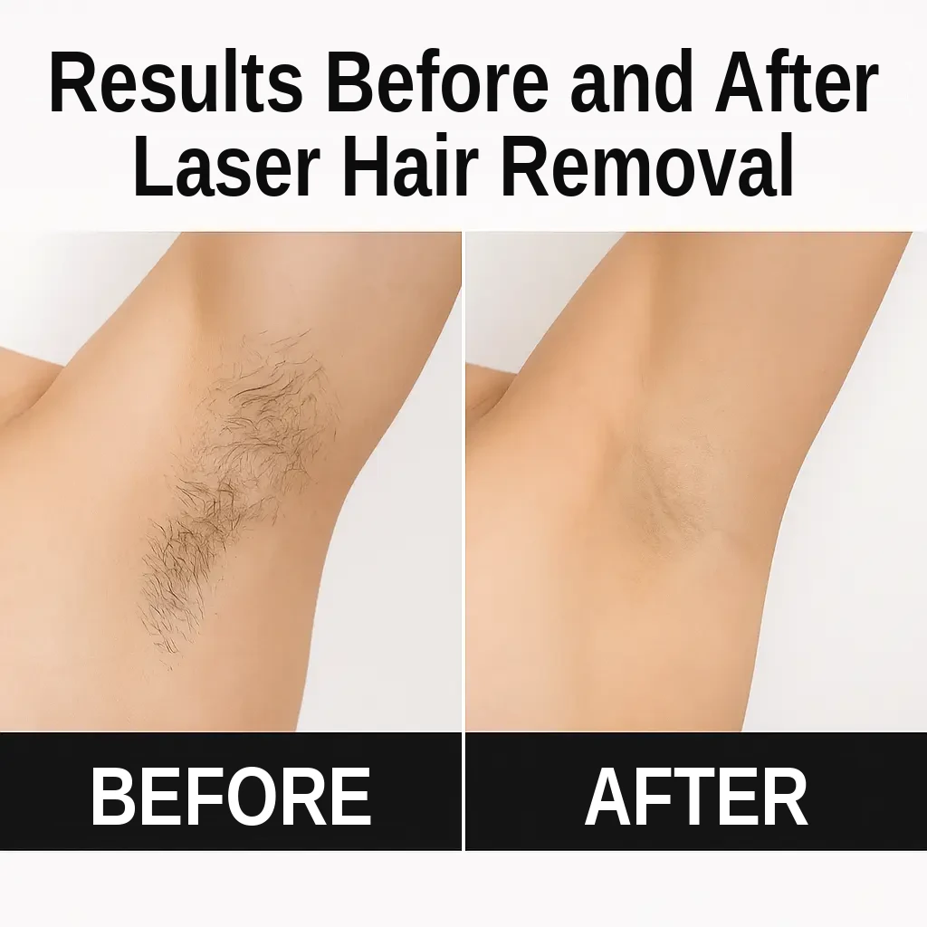 Laser hair removal results before and after